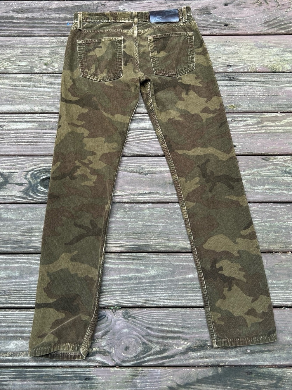 Naked & Famous Denim Weird Guy Camo Cordoroy 100% Cotton Pants Sz:29,W:30"|FLAWS